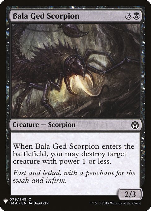 《バーラ・ゲドの蠍/Bala Ged Scorpion》[PWシンボル付き再版] 黒C